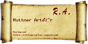 Ruttner Artúr névjegykártya